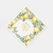 Party Napkins Lemon citrus 1e verjaardag. Servet (Hoek)