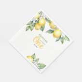 Party Napkins Lemon citrus 1e verjaardag. Servet (Hoek)