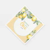 Party Napkins Lemon citrus 1e verjaardag. Servet (Hoek)