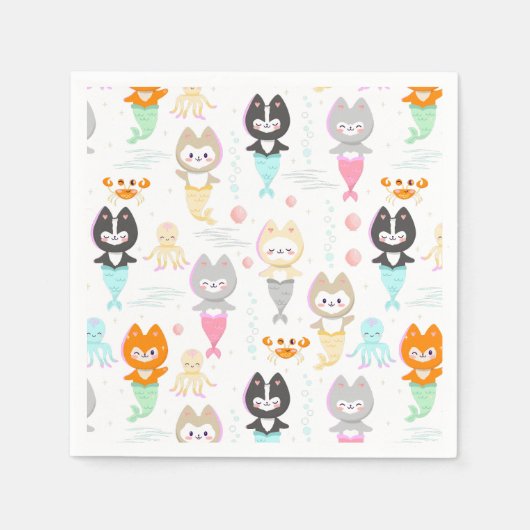 Party Napkins Nautisch Thema Verjaardagsfeest. Servet (Voorkant)