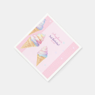 Party Napkins verjaardagsfeestje met zoet ijs Servet