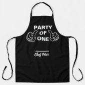 Party Of One Chef Apron - Funny Custom Kitchen Gif Schort (Voorkant)