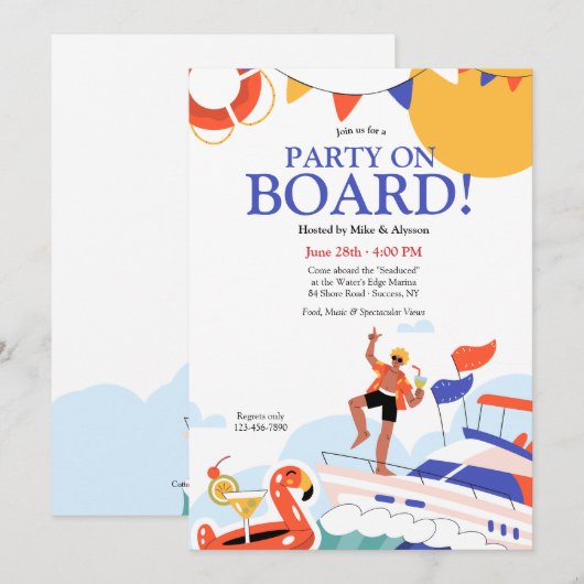 Party On Board Kaart (Voorkant / Achterkant)