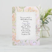 Party-ouderwets waterverf bloemenpatroon kaart (Staand voorkant)