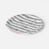 party over muziekjuffrouw blad papieren bordje (Gekanteld)