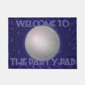 Party pad fun novelty Disco Ball Fiesta slogan Deurmat (Voorkant)