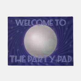 Party pad fun novelty Disco Ball Fiesta slogan Deurmat