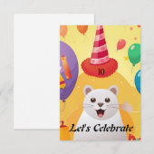 "Party Palooza: Verjaardag Kaart (Voorkant / Achterkant)