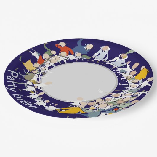 Party Pals Borden Papieren Bordje (Gekanteld)