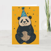 Party Panda Wenskaart – Leuk en feestelijk ontwerp Kaart (Voorkant)