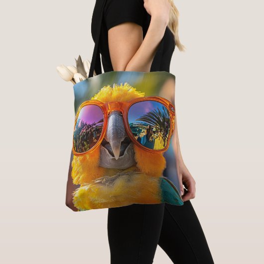 Party-Papagei Tote Bag (Dichtbij)