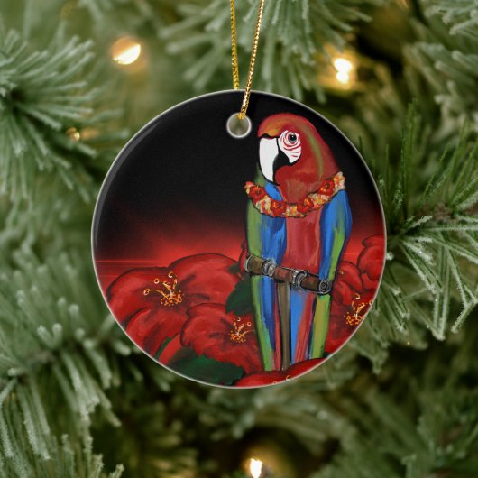 PARTY PAPEGAAIEN KERAMISCH ORNAMENT (Boom)