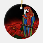 PARTY PAPEGAAIEN KERAMISCH ORNAMENT (Voorkant)