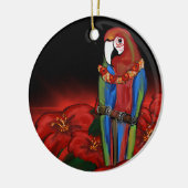 PARTY PAPEGAAIEN KERAMISCH ORNAMENT (Links)