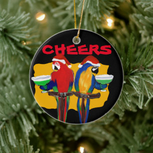 PARTY PAPEGAIEN KERAMISCH ORNAMENT