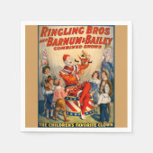 Party Paper servetten met een  Circus Poster (Voorkant)