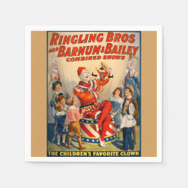 Party Paper servetten met een Circus Poster