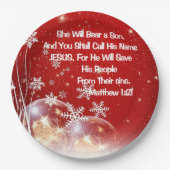 Party papier Bord Ze zal Beer een zoon Xmas 7" (Voorkant)