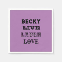 party papier servetten LIVE LAUGH LIEFDE NAAM PAAR