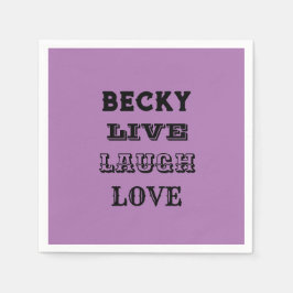 party papier servetten LIVE LAUGH LIEFDE NAAM PAAR