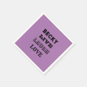 party papier servetten LIVE LAUGH LIEFDE NAAM PAAR (Hoek)