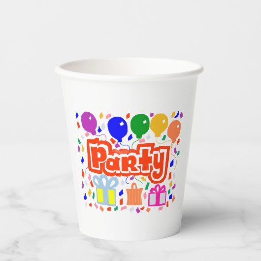 Party Papieren Bekers (Voorkant)