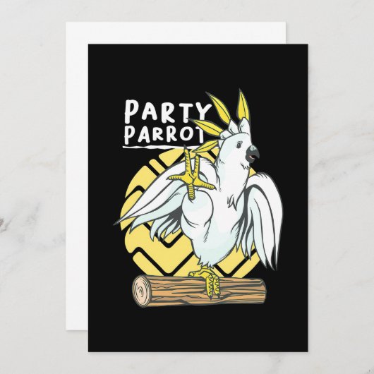 Party Parrot Bird Kaart (Voorkant / Achterkant)
