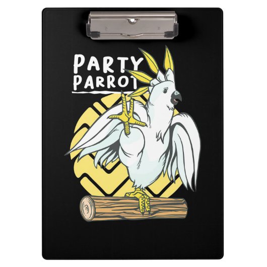 Party Parrot Bird Klembord (Voorkant)