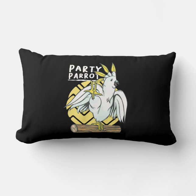 Party Parrot Bird Kussen (Voorkant)
