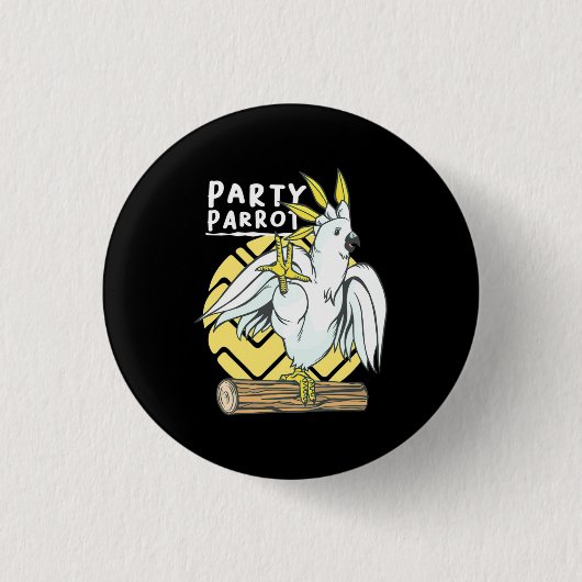 Party Parrot Bird Ronde Button 3,2 Cm (Voorkant)