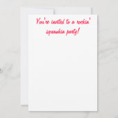 Party Parrot Invitation Kaart (Achterkant)