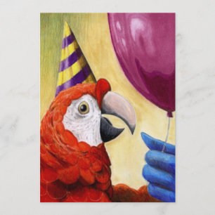 Party Parrot Invitation Kaart