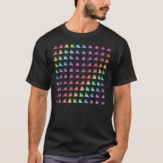 Party Parrot Rainbow Classic T-Shirt (Voorkant)