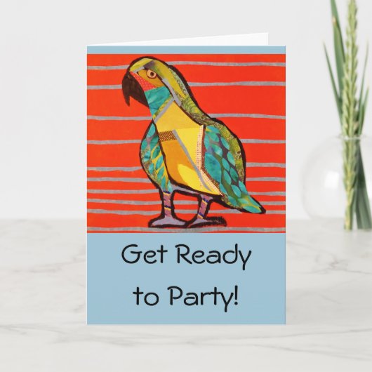 Party Parrot Wenskaart Kaart (Voorkant)