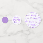 Party Party Typografie Shades of Paarse Confetti (Voorkanten)