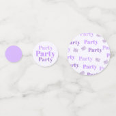 Party Party Typografie Shades of Paarse Confetti (Achterkanten)
