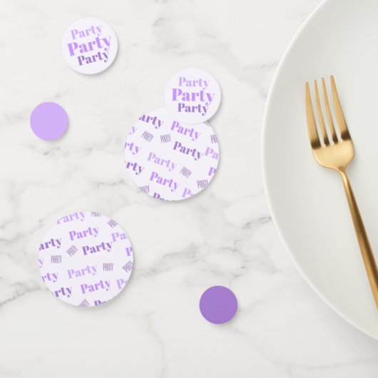 Party Party Typografie Shades of Paarse Confetti (Groep)
