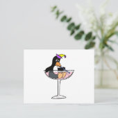 Party Penguin Briefkaart (Staand voorkant)