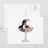 Party Penguin Briefkaart (Voorkant / Achterkant)