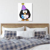 Party Penguin Canvas Afdruk (Insitu (Slaapkamer))