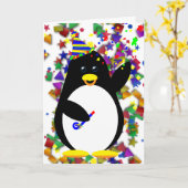 Party Penguin Kaart (Gele Bloem)