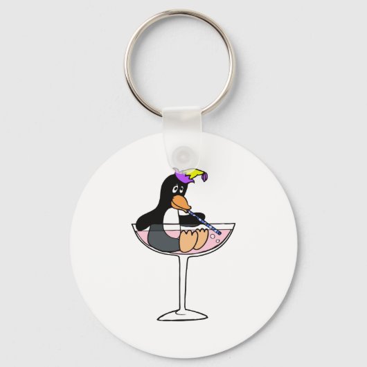 Party Penguin Sleutelhanger (Voorkant)