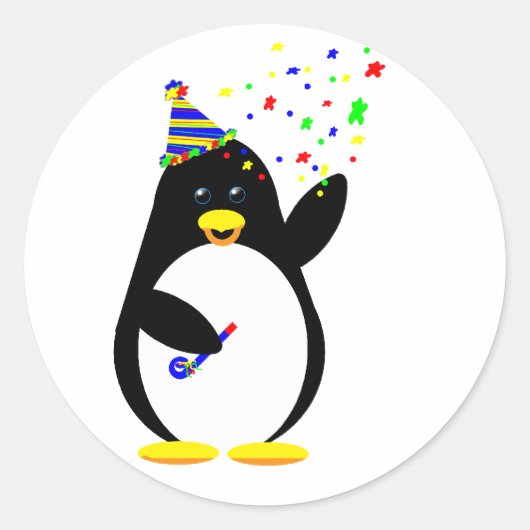 Party Penguin Sticker (Voorkant)