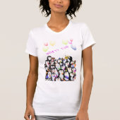 Party Penguin T-Shirt - Aangepaste tekst (Voorkant)