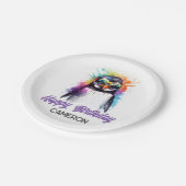 Party Penguin zonnebril, kind jarig Papieren Bordje (Gekanteld)