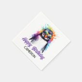 Party Penguin zonnebril, kind jarig Servet (Hoek)