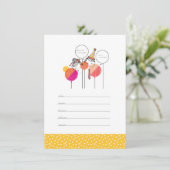 Party People 4,5" x 6,25" uitnodigingen (Staand voorkant)