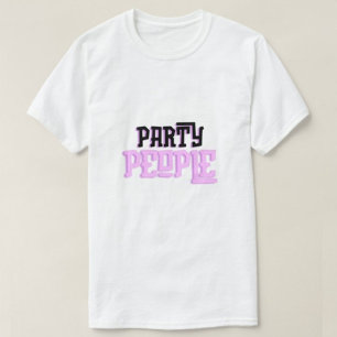 Party People Modern Typografie Witte Mannen t-shir T-shirt