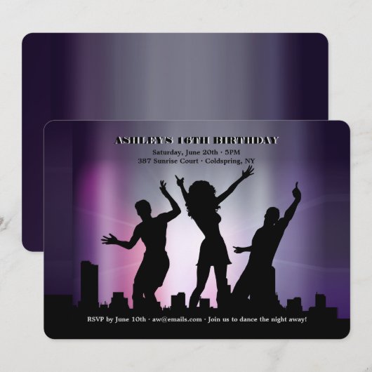 Party People Uitnodiging (Voorkant / Achterkant)