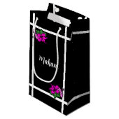 Party Personalized BlackPink Hibiscus Small Bags Klein Cadeauzakje (Voorkant Gekanteld)